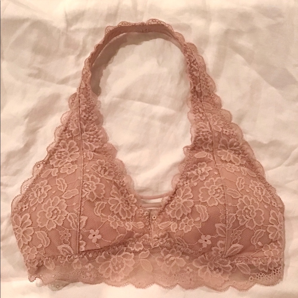 hollister gilly hicks pink halter bralette